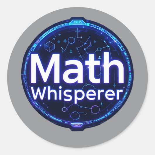 Mathelehrer Matheflüsterer Runder Aufkleber (Vorderseite)