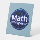 Mathelehrer Matheflüsterer Sockelschild (Vorderseite)