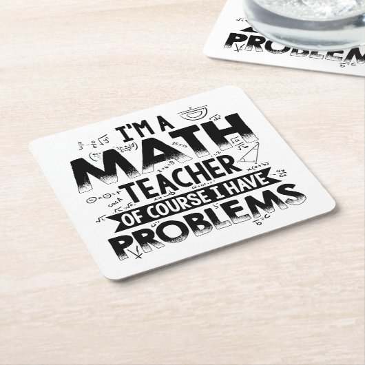 Mathelehrer| Mathematische Geschenke Rechteckiger Pappuntersetzer (angewinkelt)