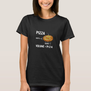 Mathelehrer Nerd Pizza Volumenformel Geek T-Shirt