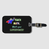 Mathelehrer, Superheld Gepäckanhänger (Vorderseite (Horizontal))
