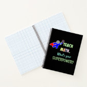 Mathelehrer, Superheld Notizblock (Innenseite)