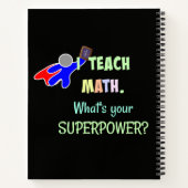 Mathelehrer, Superheld Notizblock (Rückseite)