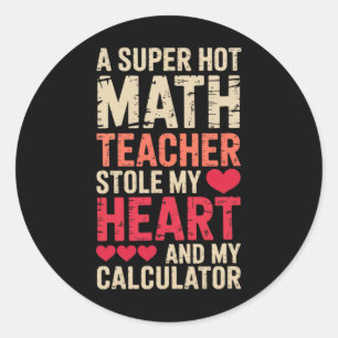 Mathelehrer Valentinstag Algebra Analysis Liebe Runder Aufkleber