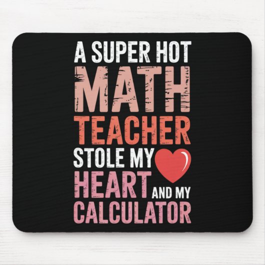 Mathelehrer Valentinstag Herzgleichung Algebra Mousepad (Vorne)