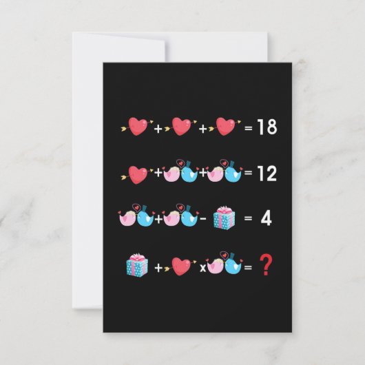 Mathelehrer Valentinstag Karte (Vorderseite)