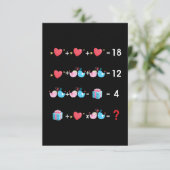 Mathelehrer Valentinstag Karte (Stehend Vorderseite)