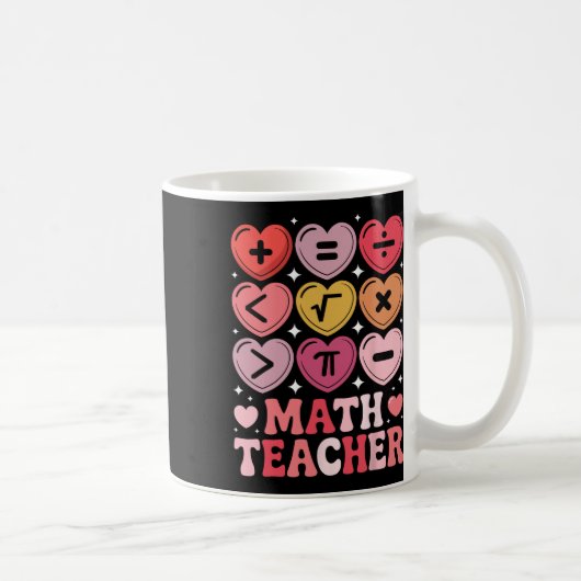 Mathelehrer Valentinstag Math Operation Symbol Kaffeetasse (Rechts)