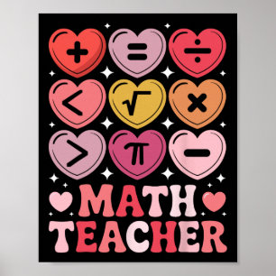 Mathelehrer Valentinstag Math Operation Symbol Poster