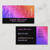 Mathelehrer Visitenkarten Visitenkarte (Vorne/Hinten)