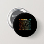 Mathelehrer, welcher Teil der Mathematik Button (Vorne & Hinten)