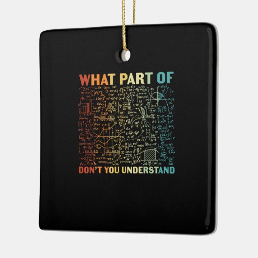 Mathelehrer, welcher Teil der Mathematik Keramikornament (Links)