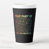 Mathelehrer, welcher Teil der Mathematik Milchtasse (Vorderseite)