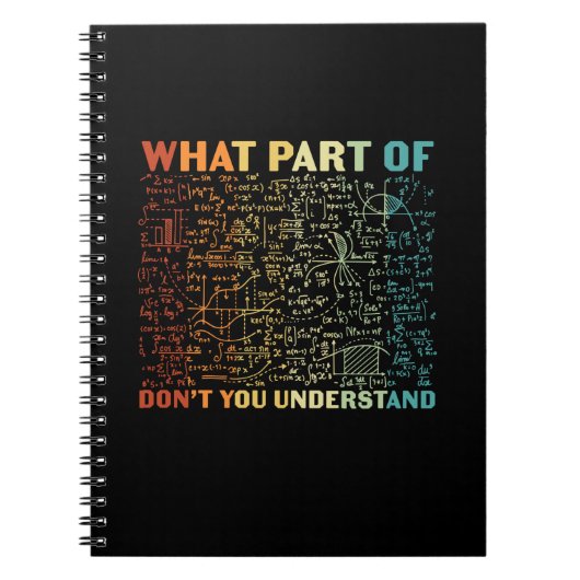 Mathelehrer, welcher Teil der Mathematik Notizblock (Vorderseite)