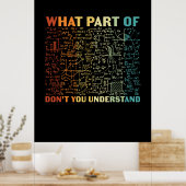 Mathelehrer, welcher Teil der Mathematik Poster (Küche)