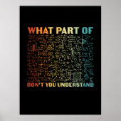 Mathelehrer, welcher Teil der Mathematik Poster (Vorne)