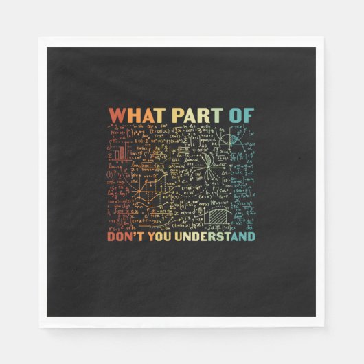 Mathelehrer, welcher Teil der Mathematik Serviette (Vorderseite)