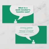 Mathelehrerwitz Visitenkarte (Vorne/Hinten)