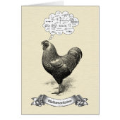 Mathemachicken Funny Math Chicken Joke Card (Vorne)