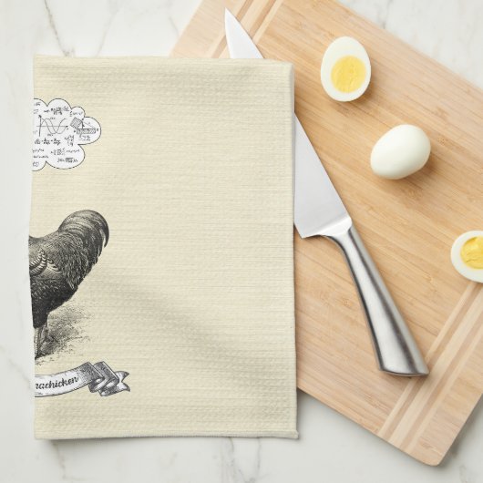 Mathemachicken Funny Math Chicken Pun Joke Geschirrtuch (Viertel Falte)