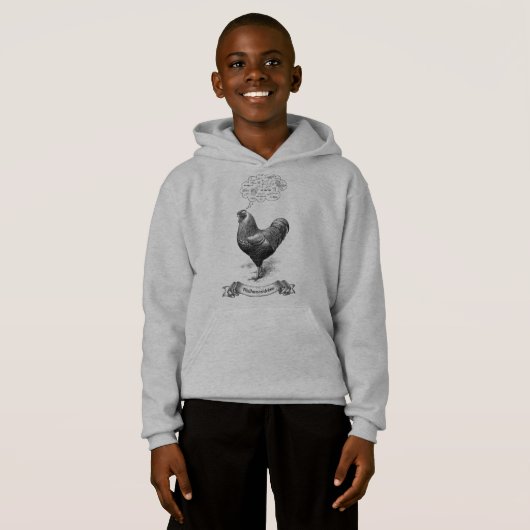 Mathemachicken Funny Math Chicken Pun Joke Hoodie (Vorne ganz)