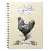 Mathemachicken Funny Math Chicken Pun Joke Notizblock (Vorderseite)