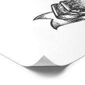 Mathemachicken Funny Math Chicken Pun Joke Poster (Ecke)