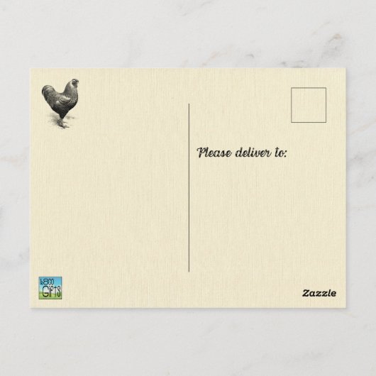 Mathemachicken Funny Math Chicken Pun Joke Postkarte (Rückseite)