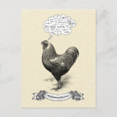 Mathemachicken Funny Math Chicken Pun Joke Postkarte (Vorderseite)