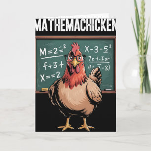 Mathemachicken Lustiger Mathematik-Lehrer Hühner-W Karte