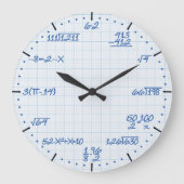 Mathematical Equations Clock Große Wanduhr (Vorderseite)