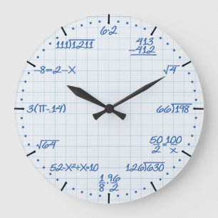 Mathematical Equations Clock Große Wanduhr