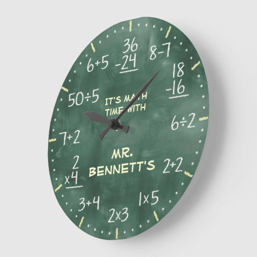 Mathematical Equations Personalizable Clock Große Wanduhr (Winkel)