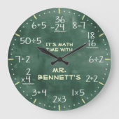 Mathematical Equations Personalizable Clock Große Wanduhr (Vorderseite)
