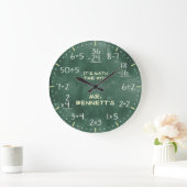 Mathematical Equations Personalizable Clock Große Wanduhr (Zuhause)