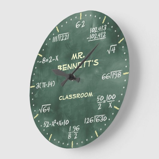 Mathematical Equations Personalizable Clock Große Wanduhr (Winkel)