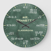 Mathematical Equations Personalizable Clock Große Wanduhr (Vorderseite)