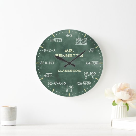 Mathematical Equations Personalizable Clock Große Wanduhr (Zuhause)