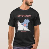 Mathematician Hippotenuse Hippo Triangle T-Shirt (Vorderseite)