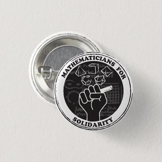 Mathematicians for Solidarity Button (Vorne & Hinten)
