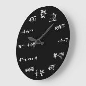 Mathematics Chalkboard Clock - Mathematician Große Wanduhr (Winkel)