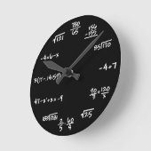 Mathematics Chalkboard Clock - Mathematician Runde Wanduhr (Winkel)