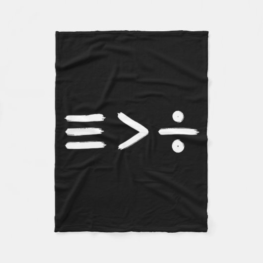 Mathematics Equality > Division Math Symbol Sta Fleecedecke (Vorderseite)