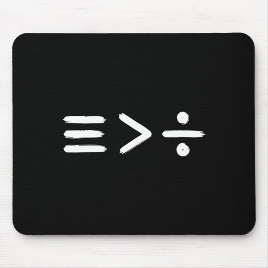 Mathematics Equality > Division Math Symbol Sta Mousepad (Vorne)