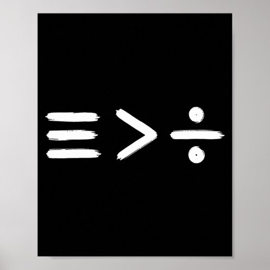 Mathematics Equality > Division Math Symbol Sta Poster (Vorne)