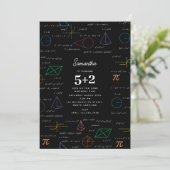 Mathematics Equations Math Formulas Birthday Einladung (Stehend Vorderseite)