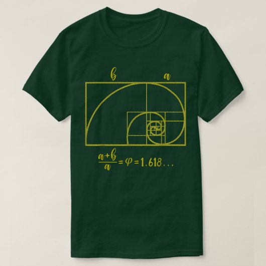 Mathematics Golden Spiral T  T-Shirt (Design vorne)