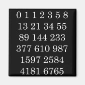 Mathematics Magnet Fibonacci Sequenznummern (Vorne)
