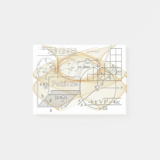 Mathematics Physics Science Formulas Notes Post-it Klebezettel (Vorderseite)