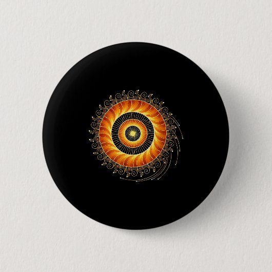 Mathematics Spiral Sacred Geometry Fibonacci Manda Button (Vorderseite)